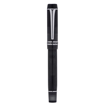 Kaigelu 316A Celuloidnih Nalivno Pero Lepo Črno-Sivi barvi s Srebrno Sponko Iridium EF/F/M Nib Pero za Pisanje Pisarna Poslovni Črnilo, Pero
