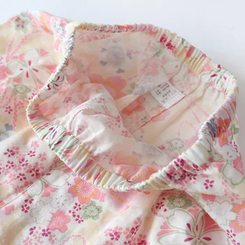Ženske Poletne Bombaž Kratka sleeved Kimono Hlače Pijama Femenino Cute Sweet Home Oblačila Pijama Seda Mujer Sleepwear Ženske