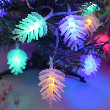 Christmas Tree Okraski Luči Led pinjole Garland Niz Luči na Prostem za Dom Božično zabavo, Novo Leto 2022 Dekor