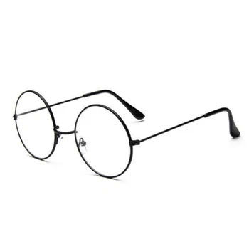 Korejski Ženske Moški Okrogle Očala Veliko Prevelik Kovinski Okvir Jasno Objektiv Krog Krog Eye Glasses Unisex Harajuku Očala 2020