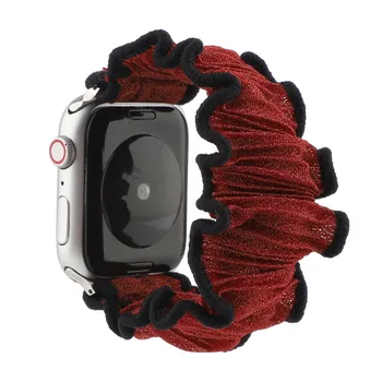 Scrunchie Elastični Pas Za Apple Gledati Serije 6 5 4 3 Razredi 38 mm 40 mm 42mm 44 Šport Trak Ženske Zapestnica za iWatch Manžeta