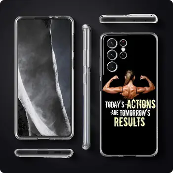 Bodybuilding Moških Dekle Fitnes Gym Primeru Telefon za Samsung Galaxy S20 FE S10 S21 Plus S21 Ultra 5G S9 S10e S10 Lite Kritje Coque