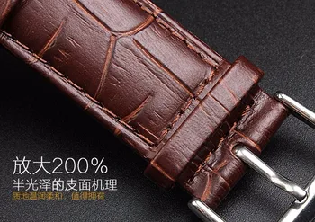 20/22 mm Usnje pasu za Samsung S2 S3 Active2 42 46mm Vivo watch Ticwatch S Pro E Huami amazfit 3 tempo GTR2 Pop GTS trak