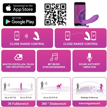 Nosljivi Dildo Vibratorji Metulj Sex Igrače Za Ženske Klitoris Bluetooth APLIKACIJO Remote Control Ženski Vibrator Za Ženske in Pari