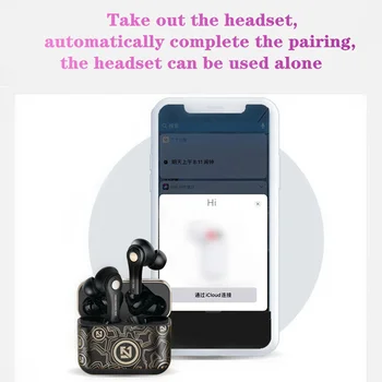 TWS Brezžična tehnologija Bluetooth-združljive Slušalke z Mikrofonom Polnjenje Box Slušalke Igre Športne Slušalke Čepkov Za Android IOS Telefonov
