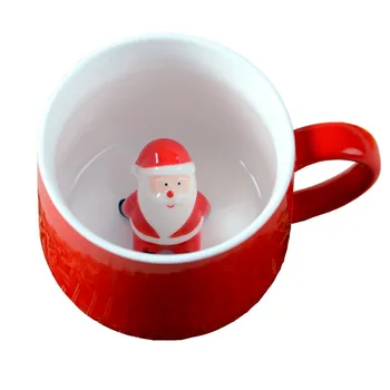 3D Ustvarjalne Božič Prednost Keramičnih Childen Kava, Čaj, Mleko Vrč 400ml