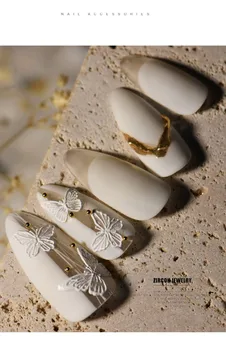 Novo Plovilo, 3D Flower Nail Art Nalepke Metulj Tri-dimenzionalni Reliefni Nail Art Okras Nalepke za Nohte Padec Nail Art