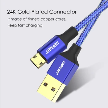 Reverzibilna Micro USB Kabel Dvojni stranski Kabel moč Hitro Polnjenje Podatkov kabel Kabel Za Samsung Android Telefon Xiaomi Pleteni
