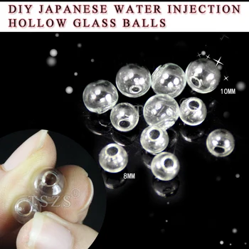 10pcs /veliko nail art Japonski slog DIY vbrizgavanje vode votlega stekla žogo dekor