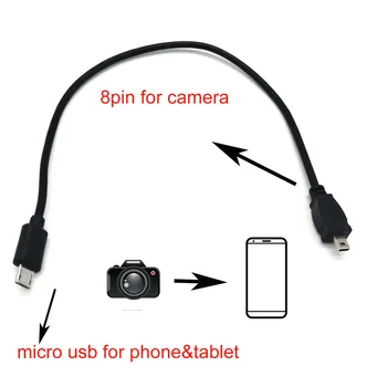 OTG podatkovni KABEL za nikon fotoaparat, pametni telefon, tablični računalnik, telefon micro usb na 8-PINSKI kabel