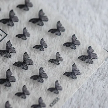 Velike serije nalepk 5D nalepke za nohte ultra-tanek metulj cvetje živali nohte, nalepke za dekoracijo