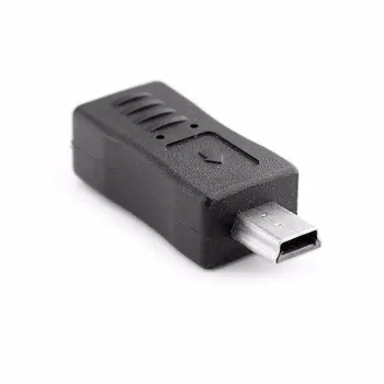 2pcs Black Micro USB Ženski Mini USB Moški Adapter Polnilec Adapter Pretvornik Padec Ladijskega prometa