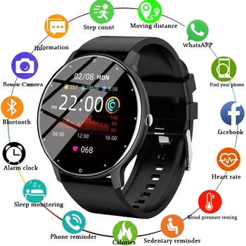 LIGE 2022 Novo Pametno Gledati Moške Polni, Zaslon na Dotik, Šport, Fitnes Watch IP67 Nepremočljiva Bluetooth Za Android ios smartwatch Moški+box