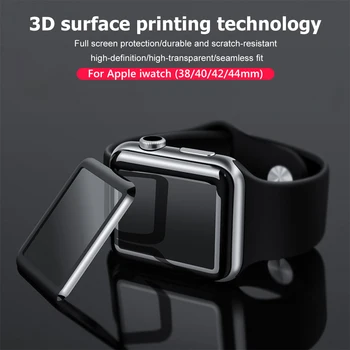 3D Zaščitna folija Za Apple Iwatch 38 mm 40 mm 42mm 44 mm Zaslon Protektorstvo Watch 1 2 3 4 5 6 Se Zaščiti Steklo Polna Pokritost 9H
