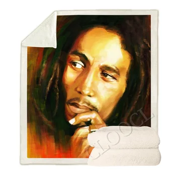 Moda Zgostitev Odejo Bob Marley Natisnjeni Vrgel Odeje za Postelje Plišastih Puhasto Najstnik Doma Dekoracijo Beddings Odraslih Odeja