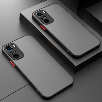 Mat Prosojen Primeru Telefon za Xiaomi POCO F3 Pro F3pro Shockproof Odbijača Oklep Fotoaparat Varstvo Motnega Koži Tanek Zadnji Pokrovček