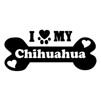 15,2 cm*6,8 cm I Love My Chihuahua Risanka Avto-Styling Avto Nalepke Vinyl S4-0692