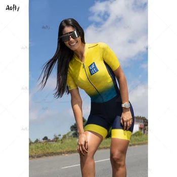 2022 Pari Sleeve Kolesarjenje Oblačila Jumpsuit Določa Kafitt Malo Opico Macaquinho Ciclismo Feminino Triatlon Obleko Gel 20 D Pad