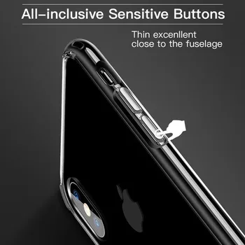 Slim Tanek TPU Ohišje za iPhone 6 6s 7 8 Plus X XS Max XR 11 12 Mini Pro SEBI 2020 Mehko Telefon Hrbtni Pokrovček s Prahom Plug 11Pro 12Mini