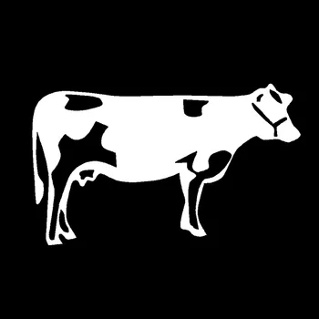 Avto Nalepka Krava na Kmetiji Modni Dodatki za avtomobile Nalepke PVC Nepremočljiva in pred soncem Črna/srebrna 12.3 cm*za 7,4 cm