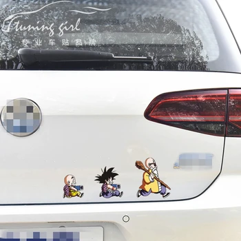 Avto StickersドラゴンボールSon Goku Master Roshi Risanka Srčkan Odražajo Ustvarjalno Dekoracijo Vetrobransko Steklo Auto Tuning Styling D20