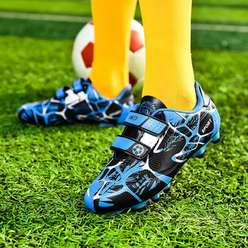 Moda Prostem Superge za Najstnike, Modra Spike Nogometni Čevlji za Otroke Non-Slip Usposabljanje Nogometni Čevlji Otroci Fantje Botas Futbo