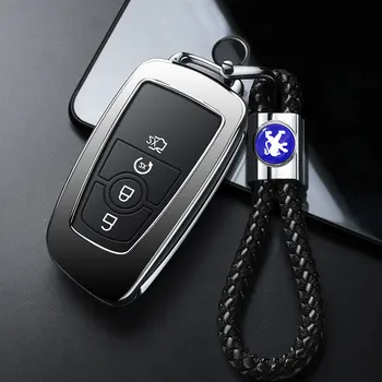 Avto Keychain Usnje Key Ring 3D Tipko Primeru Avto Blaga Za Peugeot 308 206 207 407 607 108 208 301 308 508 608 3008 4008 2008 5008