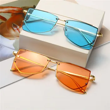Elbru Luksuzni sončna Očala Za Ženske/Moške Retro Kvadratni Izreza sončna Očala Letnik Kovinski Okvir Očal je Oculos De Sol UV400