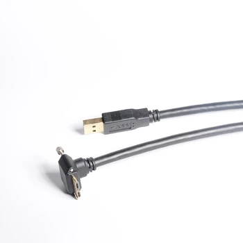 USB 3.0 Micro B Kabel, 30 cm USB 3.0 A Moški-Micro B Moški 90 Stopinj Navzdol Kota z Dvojno Vijak Zaklepanja Sinhronizacijo Podatkov in Polnjenje