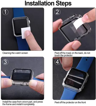 Kovček+Pas Za Apple Watch band 44 mm 40 mm 38 mm 42mm 44 mm Silikonski watchband pas, zapestnica iWatch 3 4 5 6 se band