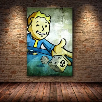 Fallout 3 4 Igra Plakat Wall Art Platno Plakat In Tiskanje Platno Dekorativne Slike Za Spalnico Risanje jedro Stenske nalepke