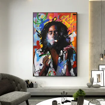 Bob Marley Abstraktni Umetniški Portret Platno Stensko Slikarstvo Umetnost Plakatov Sliko Umetnosti Tiskanja Moderna Dnevna Soba Dekoracijo Doma Cuadros