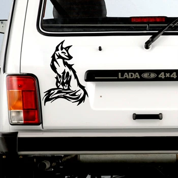 Ctcmpet fox auto deli zaščito črno in belo lep živali kul avto fox dekoracijo nepremočljiv pokrov nič nalepke PVC