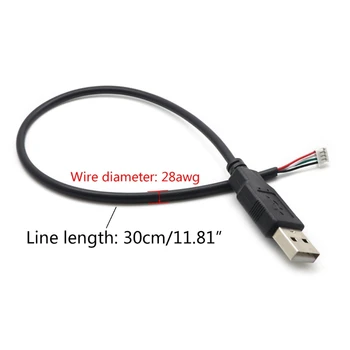 Visoke prenosne USB na PH2.0 Podaljšek PH2.0 Ženski USB 2.0 Moški-4 pin Podatkovni Kabel Črne 30 cm/12 Inch