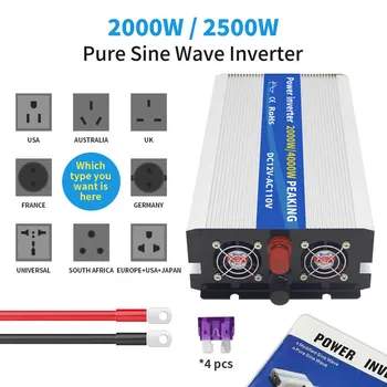 Mdaoud 1500W 2000w pure sine wave solar power inverter pretvornik DC 12V 24V, da AC220V 110v 120v 230v