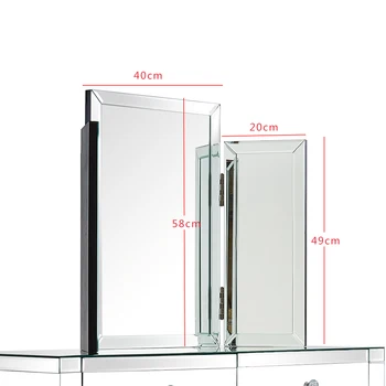 Veliki popusti Panana 3 Zložljiva Zrcalno Steklo za Toaletno mizico in Spalnica Pohištvo sestavljajo Ogledalo Hitra Dostava